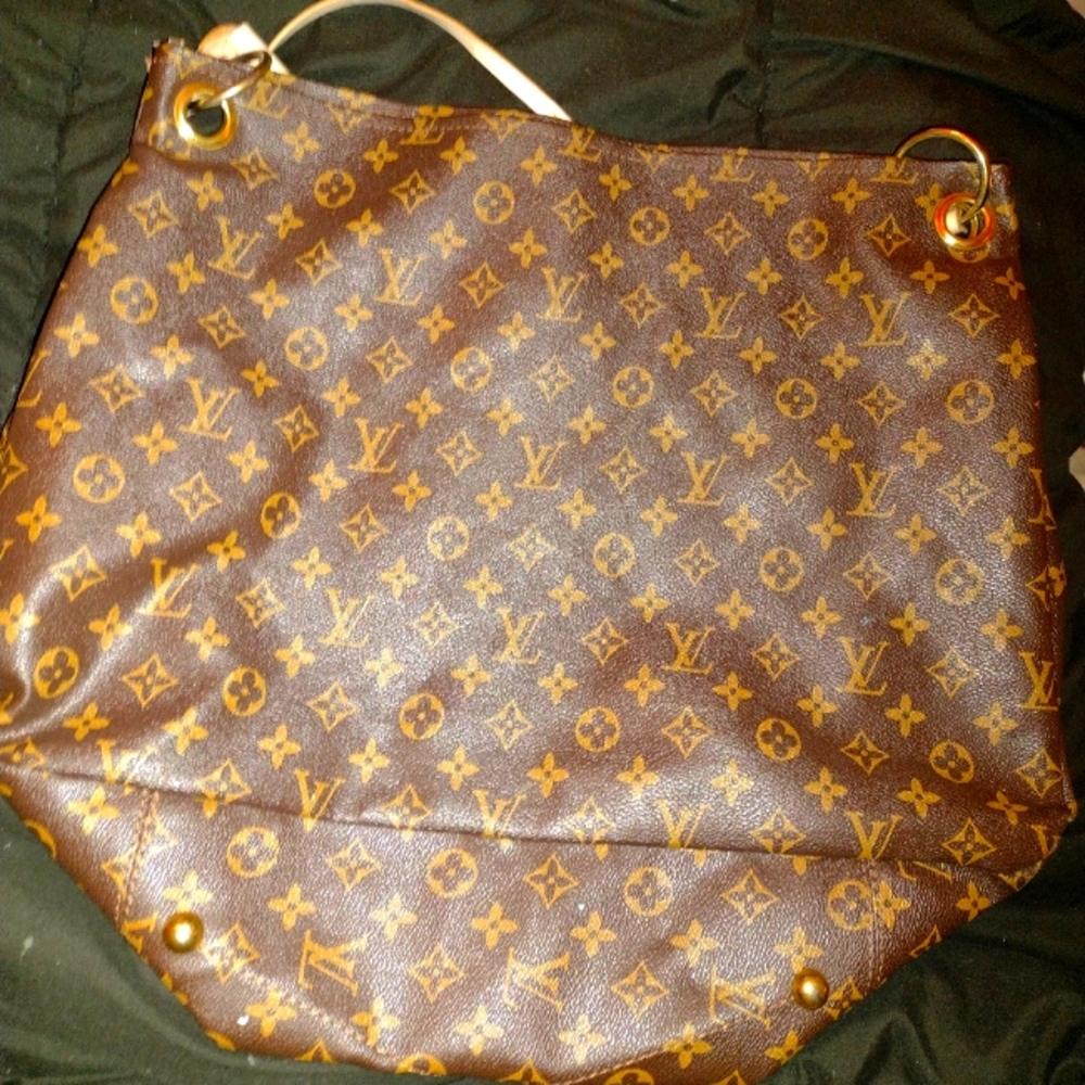 Hugh Dark Brown/Tan Hobo Style Bag
